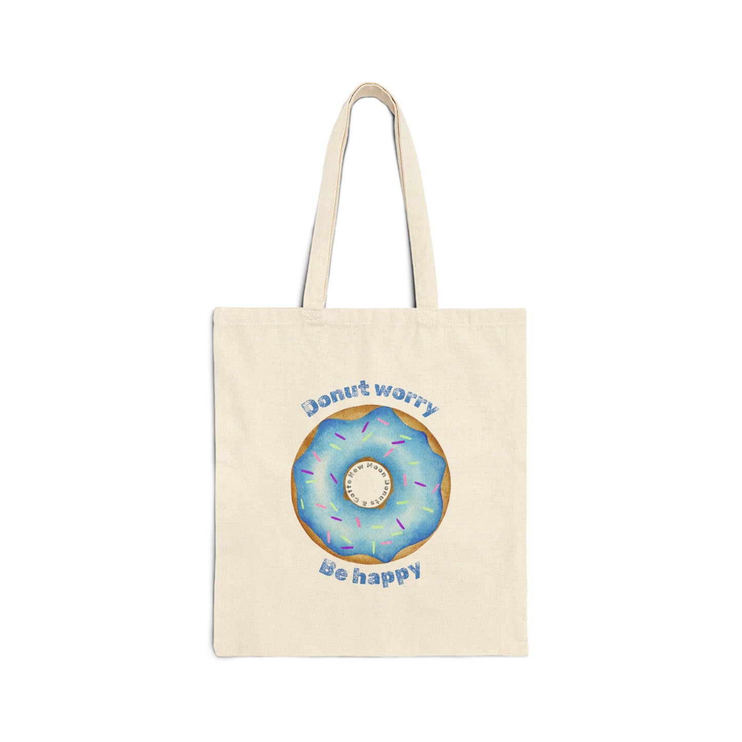 Donut Worry, Be Happy 100% Cotton Canvas Tote