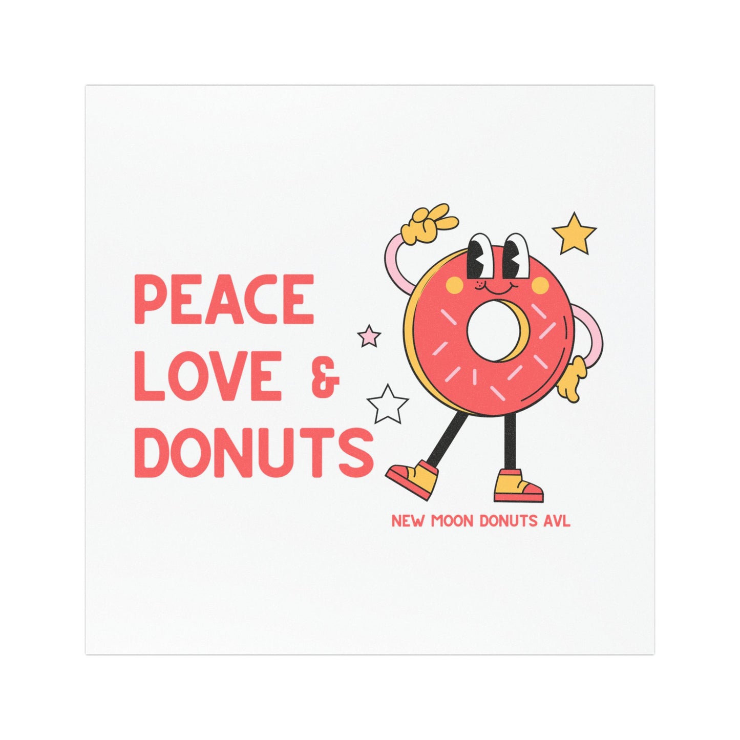 Peace, Love, and Donuts Car Magnet